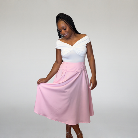 Bloom Boss Pleated Midi Skirt