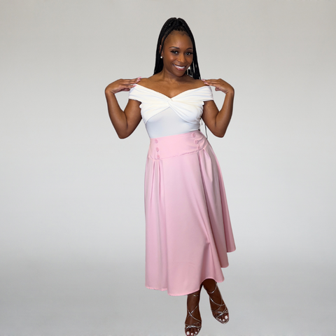 Bloom Boss Pleated Midi Skirt