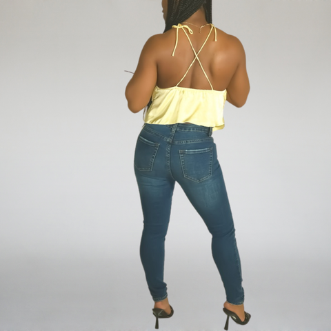 Made You Look Ruffle Halter Top