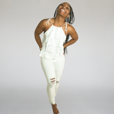 Made You Look Ruffle Halter Top